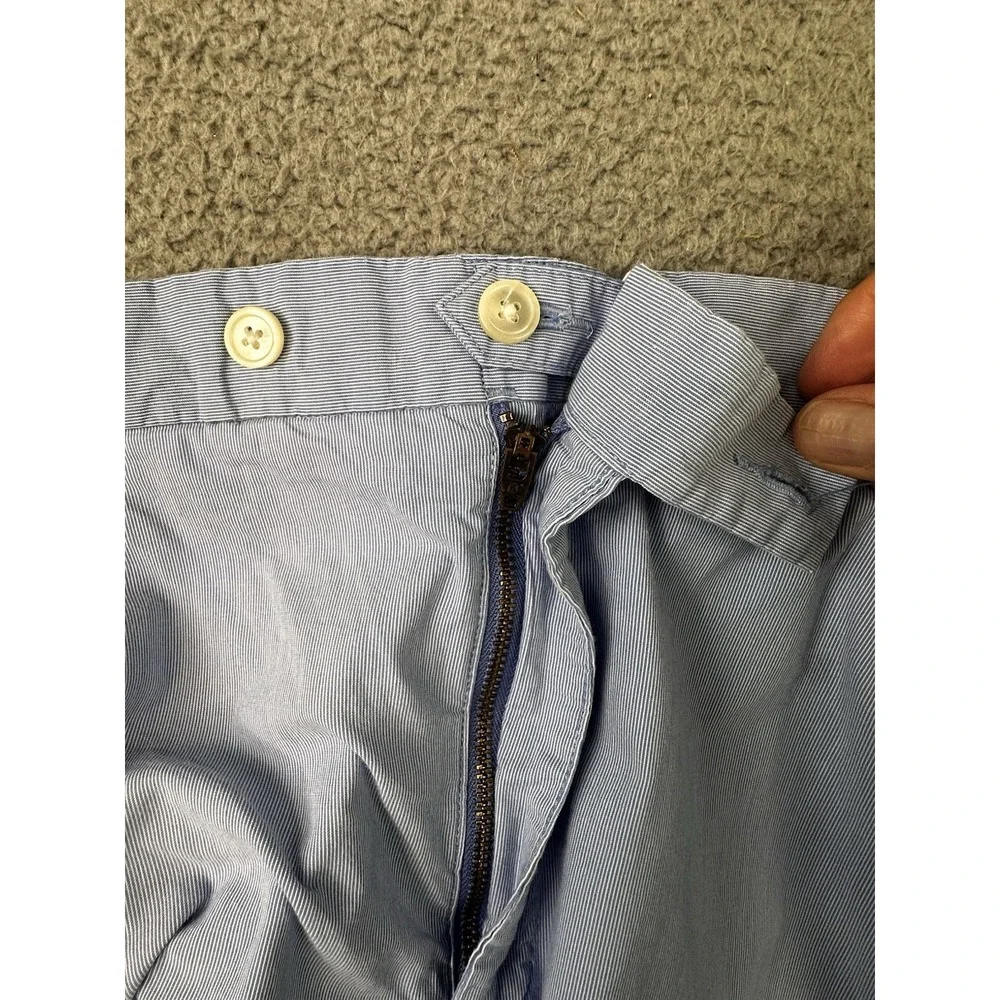 Polo Ralph Lauren Shorts Mens 40 Blue Striped Stretch Straight Fit Chino 9